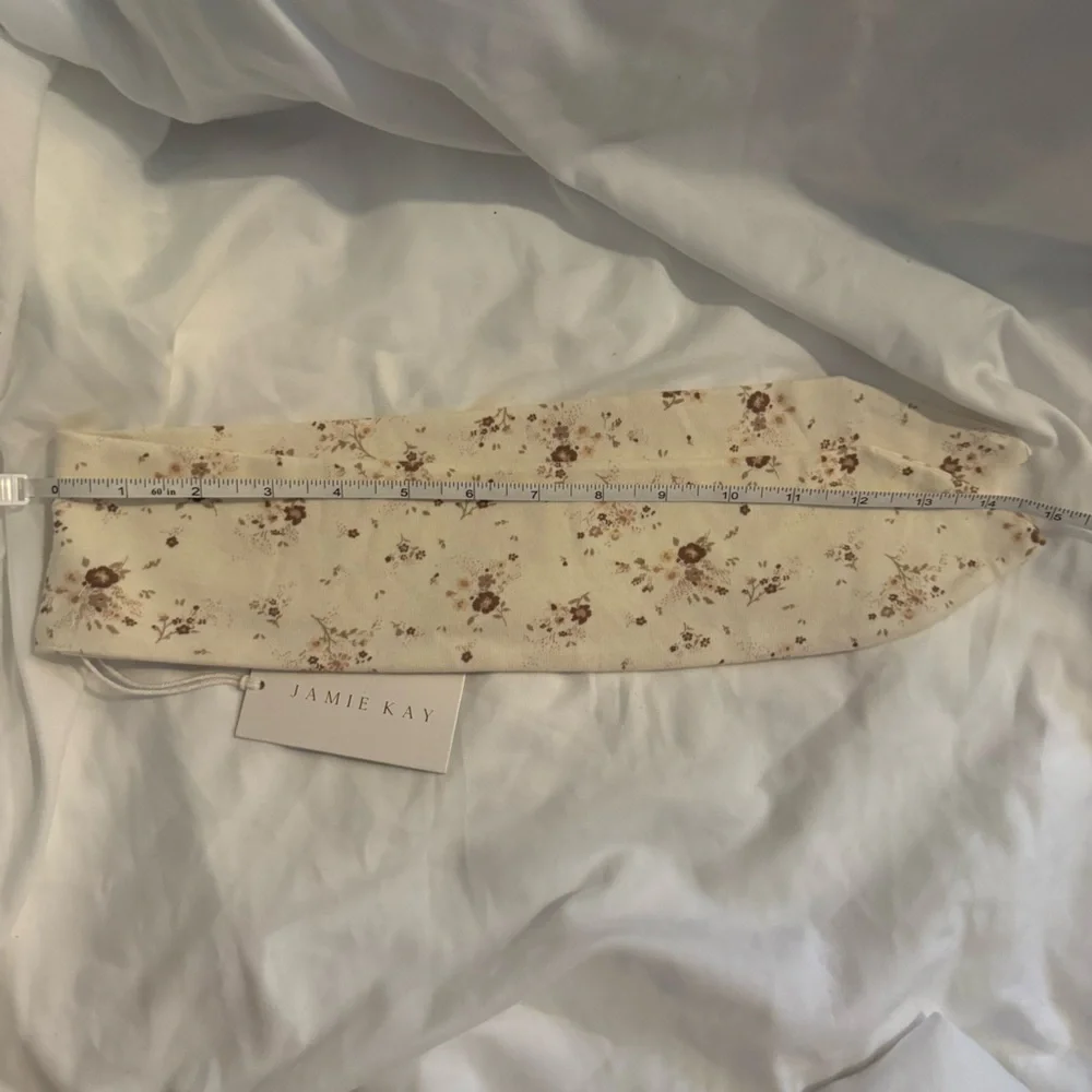 NWT Jamie Kay Organic Cotton Headband Sweet William Floral Natural